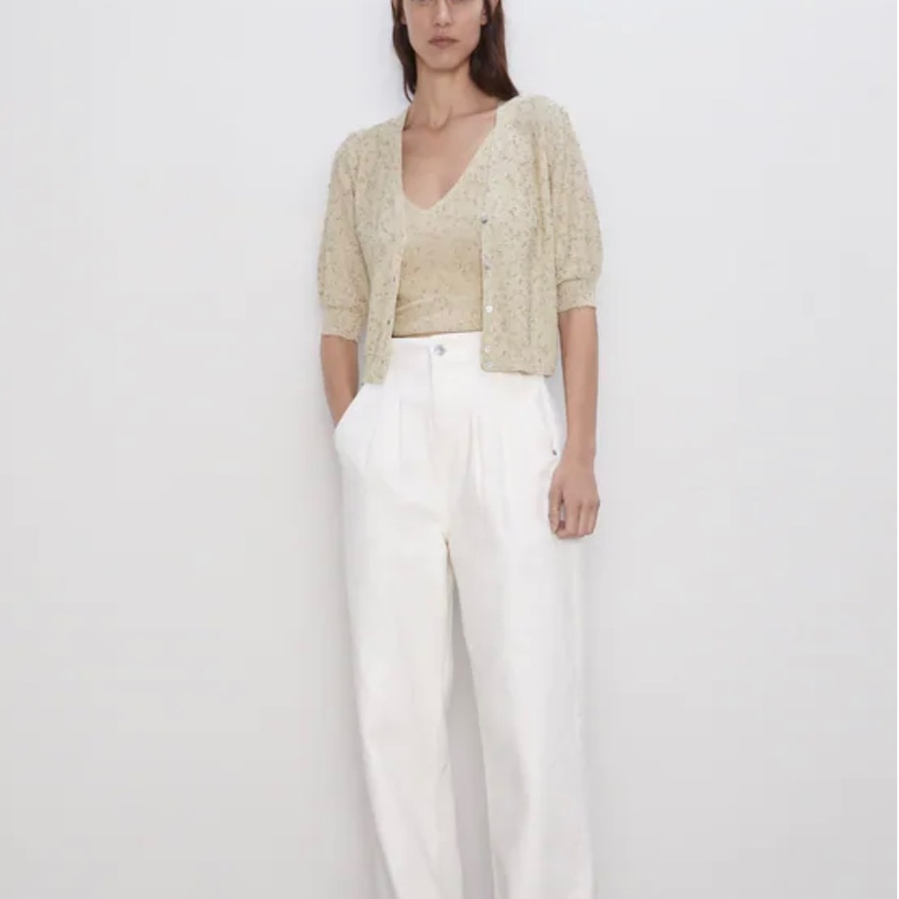 Metallic Thread Knit Jacket - image 1